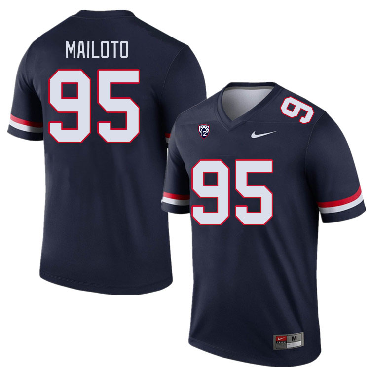 Men #95 Keanu Mailoto Arizona Wildcats College Football Jerseys Stitched Sale-Navy - Click Image to Close